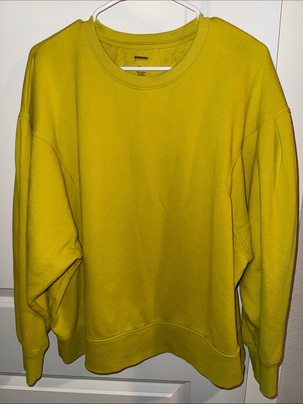 Sonoma Crewneck Sweater in Chartreuse Yellow